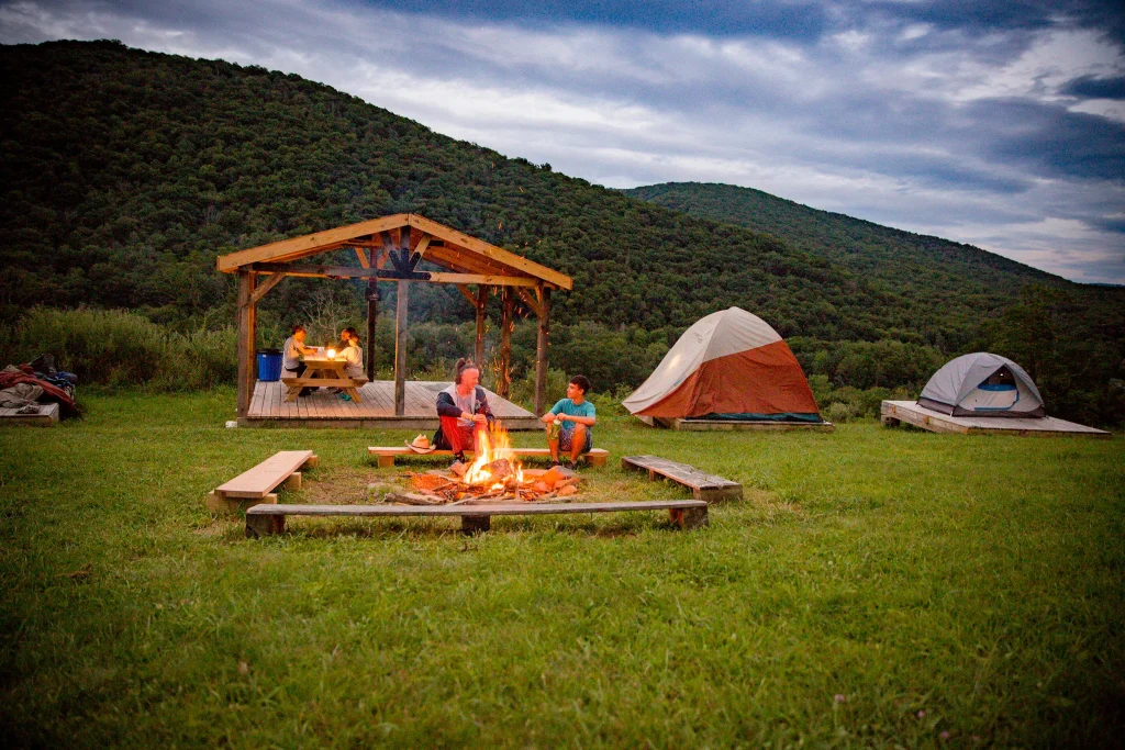 Camping in mountains during an Earth Expedition